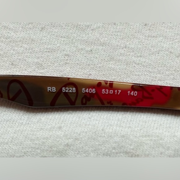 Ray-Ban RB 5228 Matte Red Optics Eyeglasses and Case - Picture 5 of 5